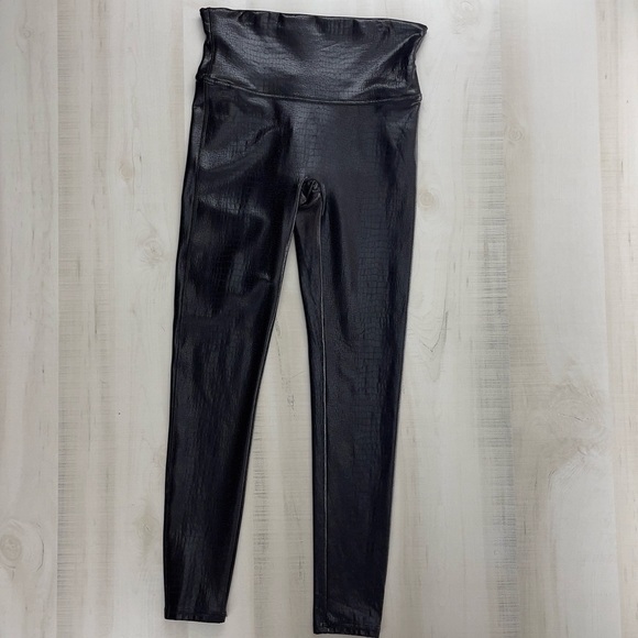 SPANX revolve anthropologie crocodile high rise brown leggings travel slimming - Picture 9 of 10